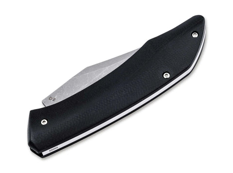 Böker Plus SamoSaur D2 G10 Slipjoint Messer Durand Lurquin Stonewash Clippoint Böker Plus