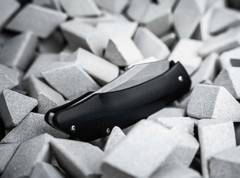 Böker Plus SamoSaur D2 G10 Slipjoint Messer Durand Lurquin Stonewash Clippoint Böker Plus