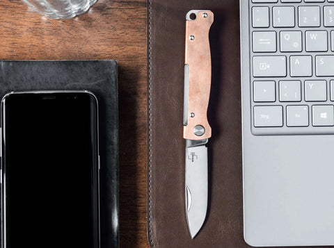 Böker Plus Atlas Copper – Slipjoint Taschenmesser 12C27, Kupfergriff Böker Plus