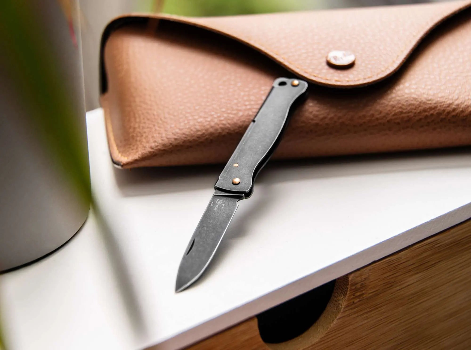 Böker Plus Atlas Mini Dark – Schlüsselbundmesser mit Black-Stonewash-Finish Böker Plus