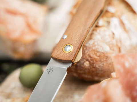 Böker Plus Rusticus Taschenmesser – Holzgriff, 420 Stahl, Linerlock, Nostalgie-EDC Böker Plus