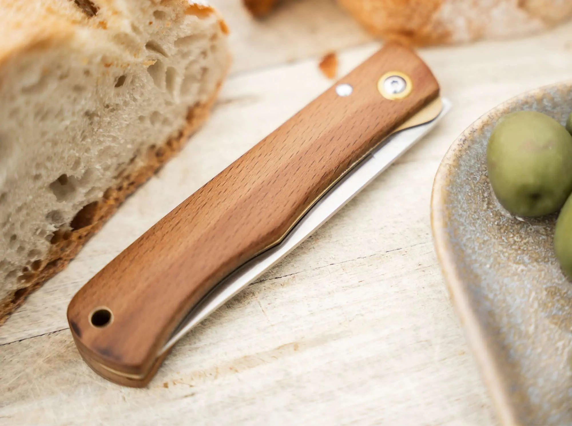 Böker Plus Rusticus Taschenmesser – Holzgriff, 420 Stahl, Linerlock, Nostalgie-EDC Böker Plus