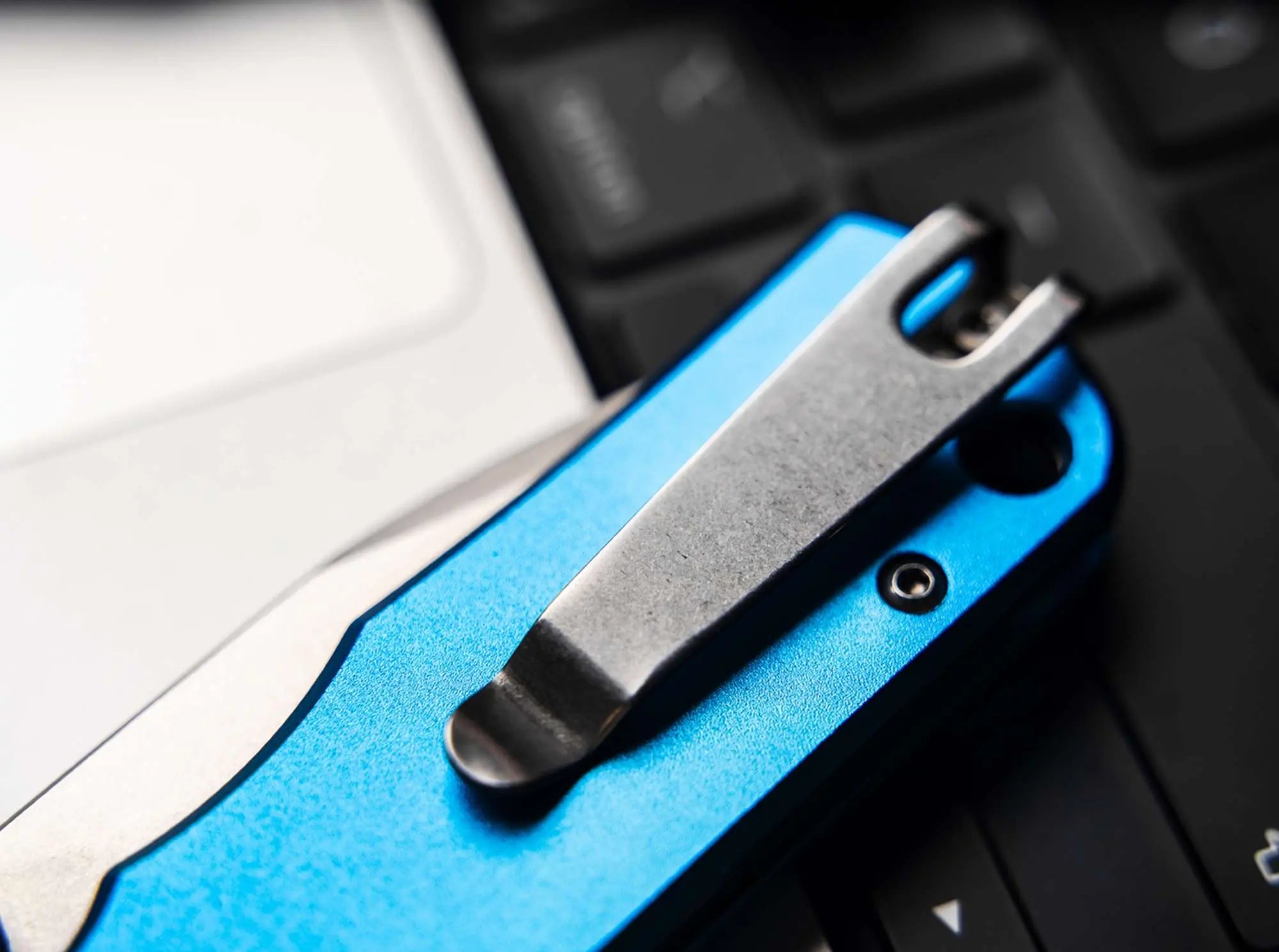 Böker Plus Rockstub Blue 14C28N Crossbar Lock Aluminium Taschenmesser Böker Plus