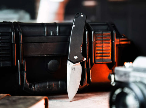 Böker Plus Gemtek Black G10 – EDC Taschenmesser mit D2-Klinge, Framelock & Deep-Carry Clip Böker Plus