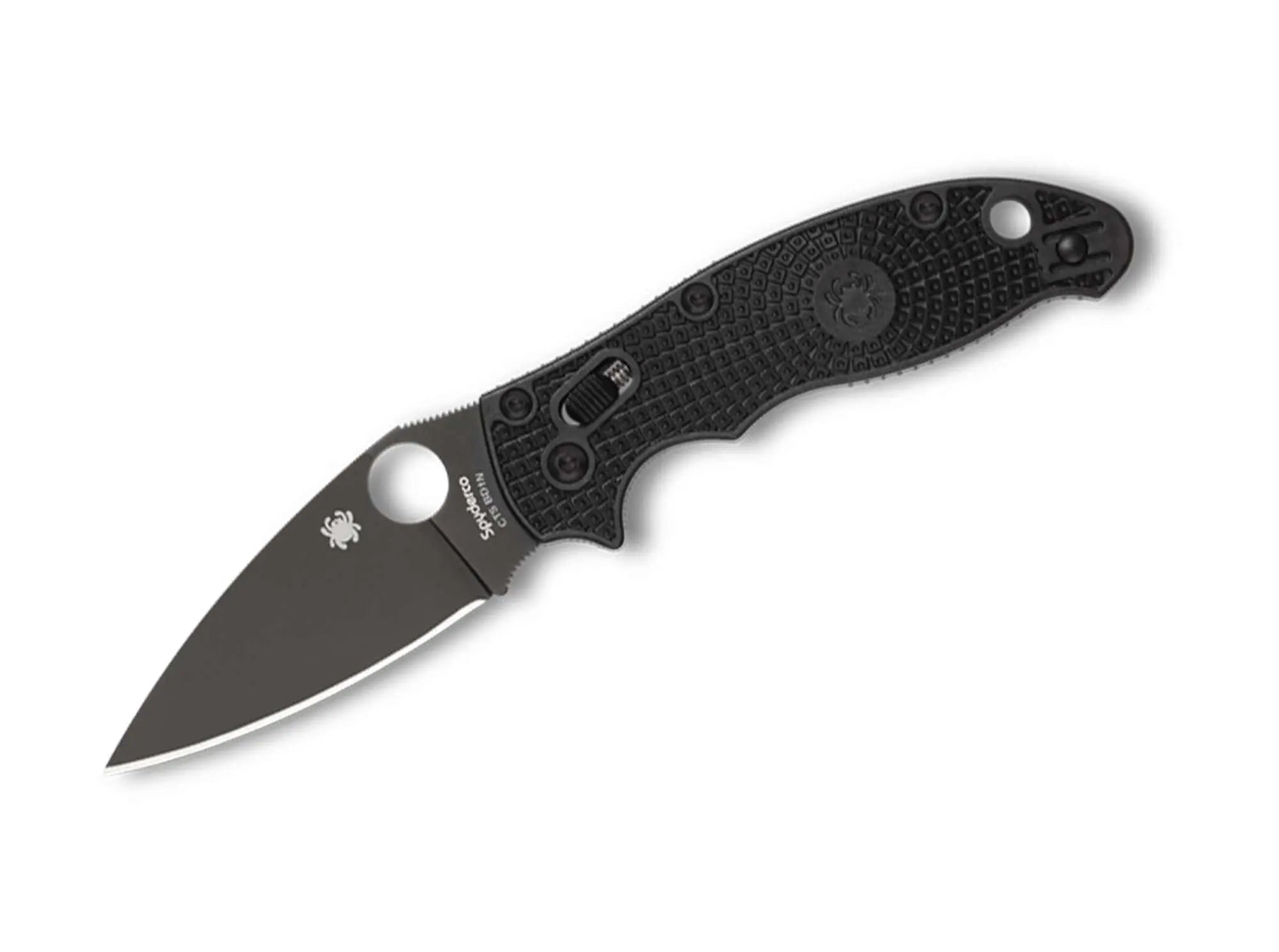 Spyderco Manix 2 Lightweight All Black – Ultraleichtes Taschenmesser mit Ball Bearing Lock Spyderco