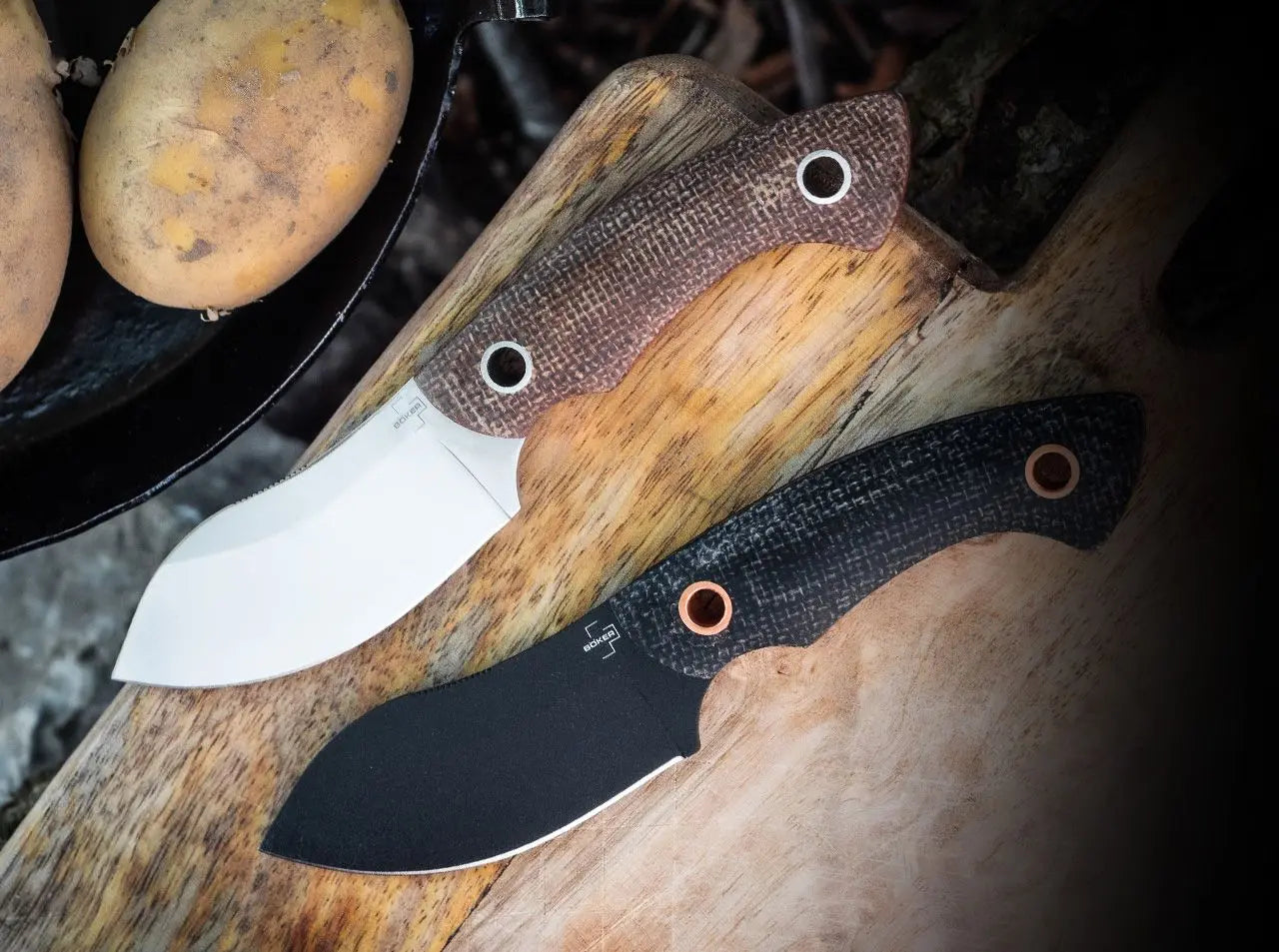 Böker Plus Nessmi Pro – Kompaktes Outdoor- & Jagdmesser aus D2 mit Micarta Griff Böker Plus