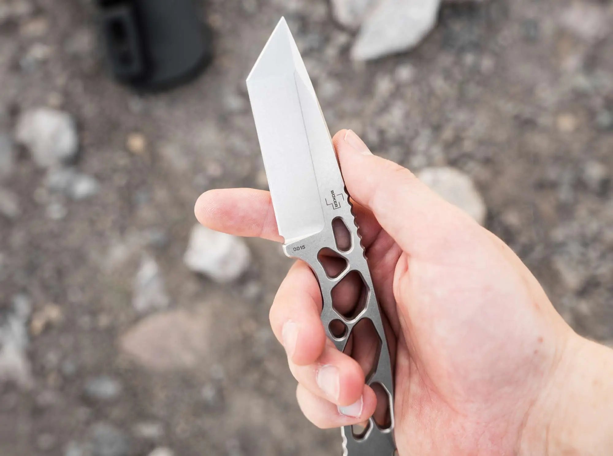 Böker Plus Superlight Tanto Feststehendes Messer D2 Stahl Kydexscheide Böker Plus