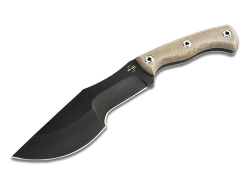 Böker Plus Tracker 2.0 – 1095 Carbonstahl, Micarta, Kydexscheide – Design Dave Wenger, Survivalmesser Böker Plus