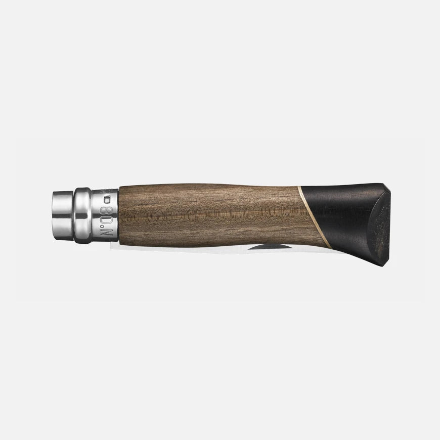 Opinel N°08 Atelier – Exklusives Taschenmesser mit Griff aus Nussbaum, Ebenholz & Ahorn Opinel