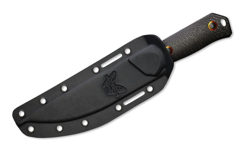 Benchmade 15600OR Raghorn CPM-CruWear – Jagdmesser mit Carbon-Griff