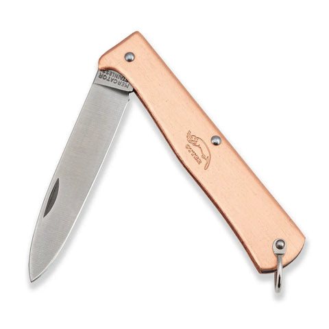 OTTER Mercator Kupfer klein – Klappmesser mit Kupfergriff, §42a konform, Solingen Otter