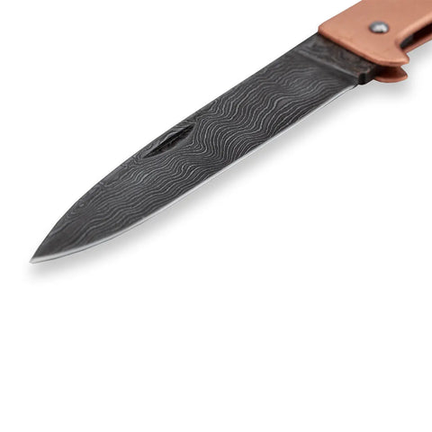 OTTER Mercator Kupfer Damast – Sammlermesser mit Kupfergriff & Damastzwischenlage, Solingen Otter