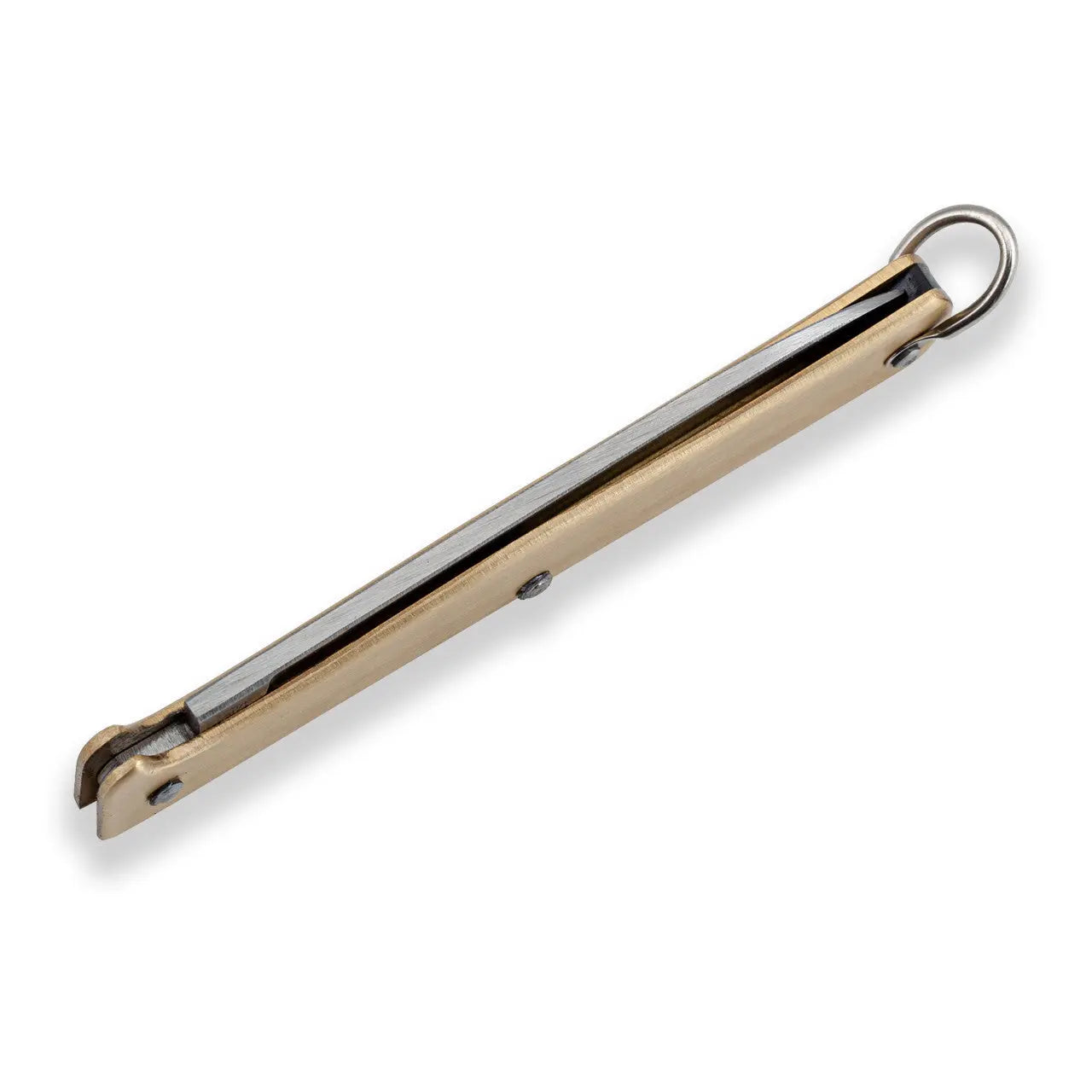 OTTER Mercator Messing klein – Kompaktes Klappmesser mit Messinggriff, §42a konform, Solingen Otter
