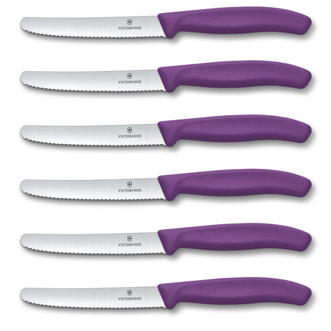 Victorinox Swiss Classic Tafelmesser mit Wellenschliff alle Farben Brotzeitmesser Frühstücksmesser
