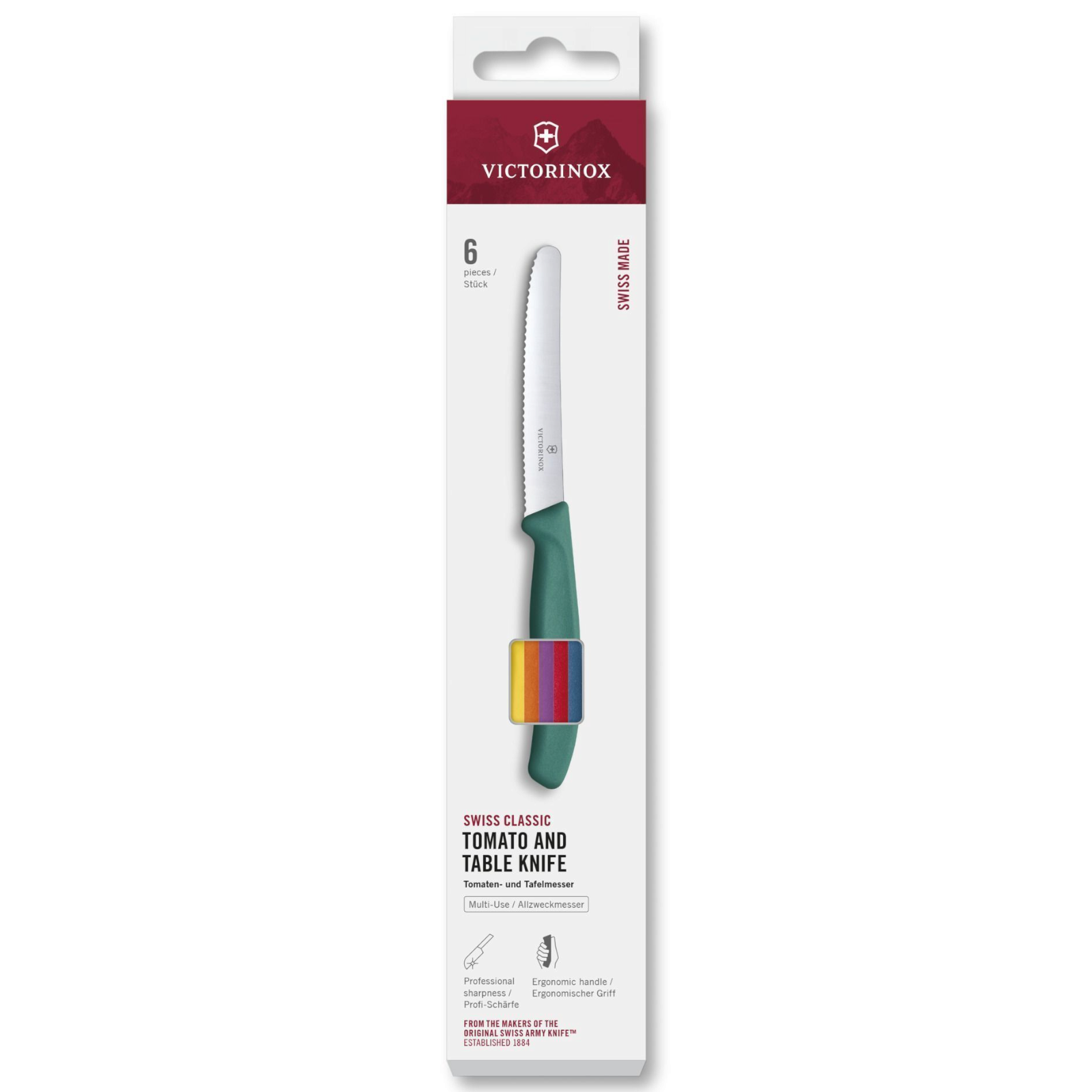 Victorinox Swiss Classic Tafelmesser mit Wellenschliff alle Farben Brotzeitmesser Frühstücksmesser