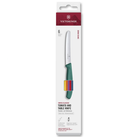 Victorinox Swiss Classic Tafelmesser mit Wellenschliff alle Farben Brotzeitmesser Frühstücksmesser