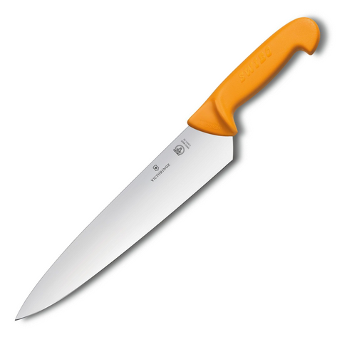 Victorinox Swibo Kochmesser 21 cm – Profi-Küchenmesser mit ergonomischem Griff, orange 5.8451.21