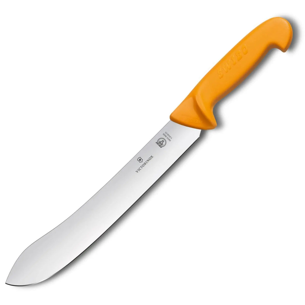 Victorinox Swibo Schlachtmesser 25 cm – Gerades Profi-Fleischermesser mit ergonomischem Griff in Orange 5.8436.25 Victorinox