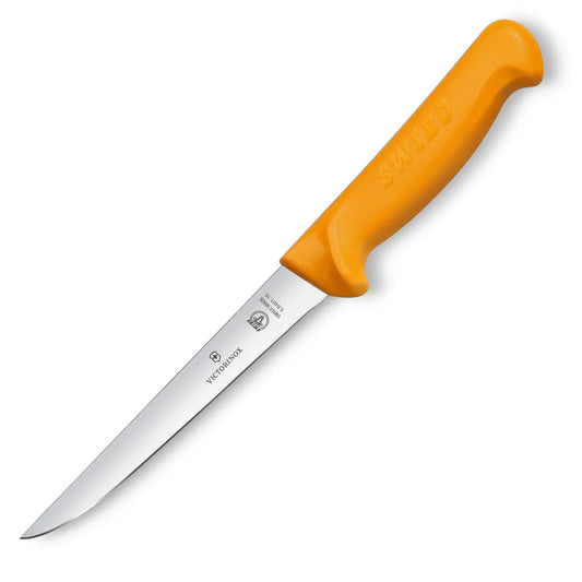 Victorinox Swibo Ausbeinmesser 16 cm gerade – orange – Profi-Fleischermesser für präzises Arbeiten 5.8401.16 Victorinox
