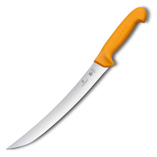 Victorinox Swibo Schlachtmesser 26 cm gebogen – Victorinox Profi-Fleischmesser für Metzger und Jäger 5.8435.26 Victorinox