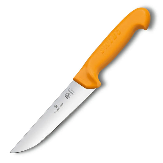 Victorinox Swibo Schlachtmesser – 16 cm, gerade Klinge, orange, mit SB-Hülle 5.8421.16 Victorinox