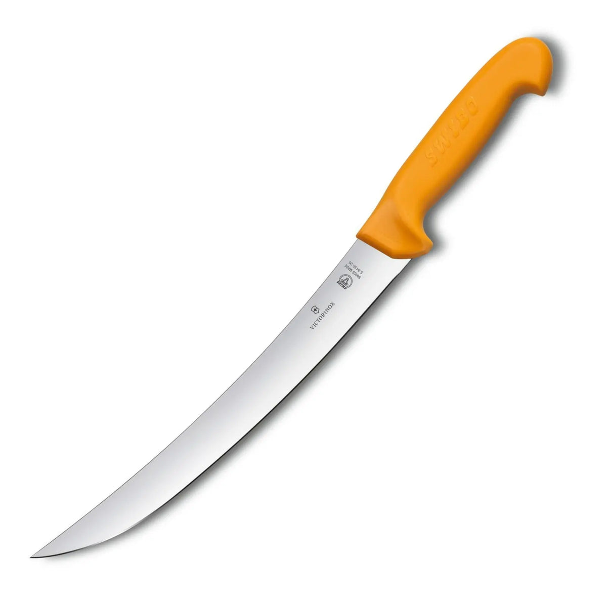 Victorinox Swibo Schlachtmesser mit gebogener 22 cm Klinge – ideal für präzises Arbeiten. Ergonomisch, robust & spülmaschinenfest 5.8435.22 Victorinox