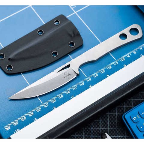 Böker Plus Gekai Messer feststehend – D2 Stahl, Kydex, Charles de Buyer, 19 cm