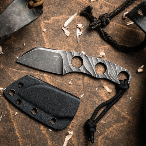 Böker Plus Kazhan Neck Knife – D2 Stahl, Kydex, Sheepfoot, 14 cm, EDC Messer Böker Plus