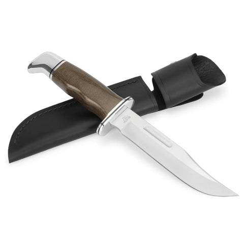 Buck 119 Special Pro Jagdmesser – S35VN Stahl, Micarta Griff, Lederscheide – Made in USA Buck