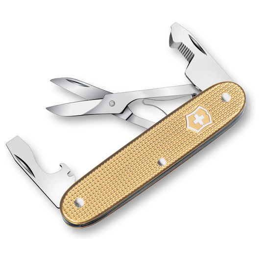 Victorinox Companion Slim Alox Gold 93 mm – Elegantes Taschenwerkzeug mit Schere, ohne Klinge Victorinox