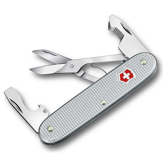 Victorinox Companion Slim Alox Silber 93 mm – Kompaktes Taschenwerkzeug mit Schere, ohne Messer Victorinox