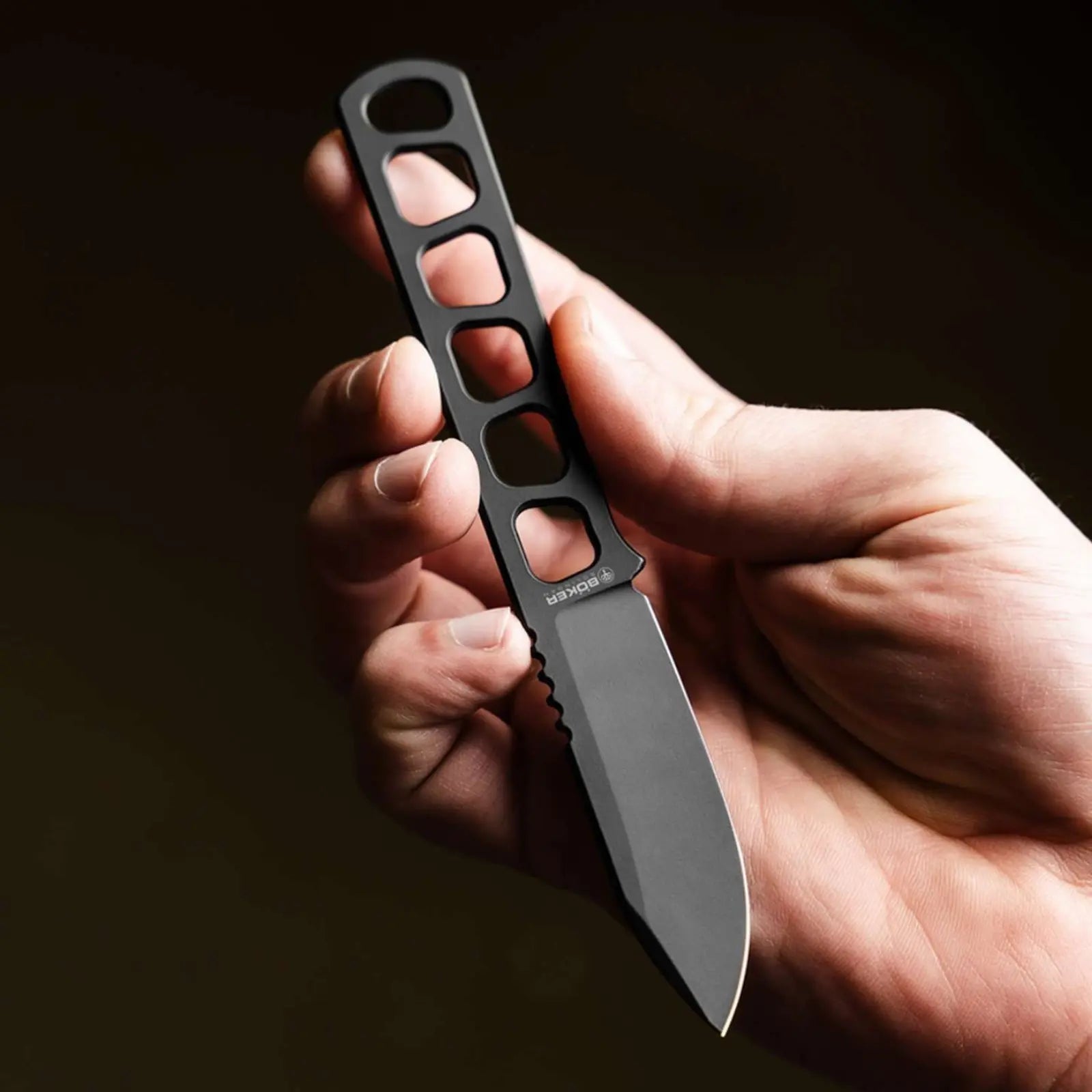 Böker Manufaktur Solingen BFF Packlite Allblack – Ultraleichtes Neck Knife aus MagnaCut mit Kydexscheide Böker Manufaktur Solingen