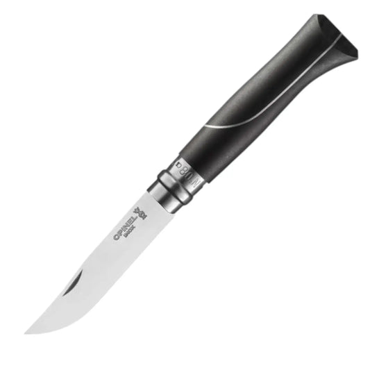 Opinel N°08 Ellipse – Luxus-Taschenmesser aus Ebenholz & Aluminium mit Geschenkbox Opinel