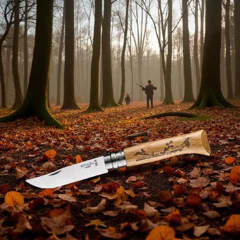Opinel N°08 Animalia Hase – Taschenmesser mit Gravur auf Eichenholzgriff & 8,5 cm Edelstahlklinge Opinel