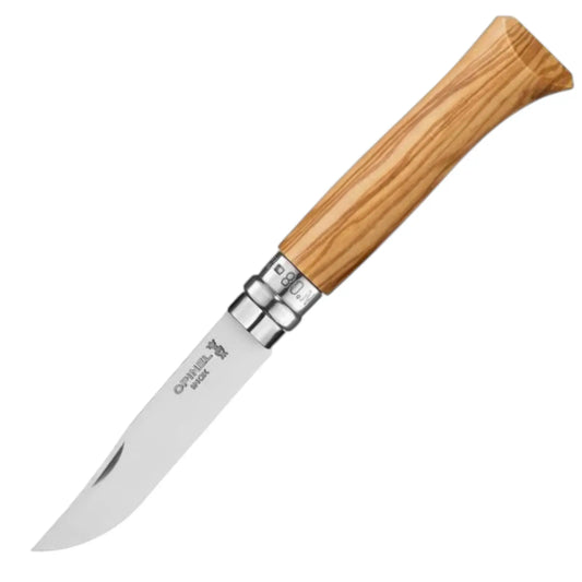 Opinel N°08 Olivenholz – Elegantes Taschenmesser mit Edelstahlklinge & mediterranem Holzgriff Opinel