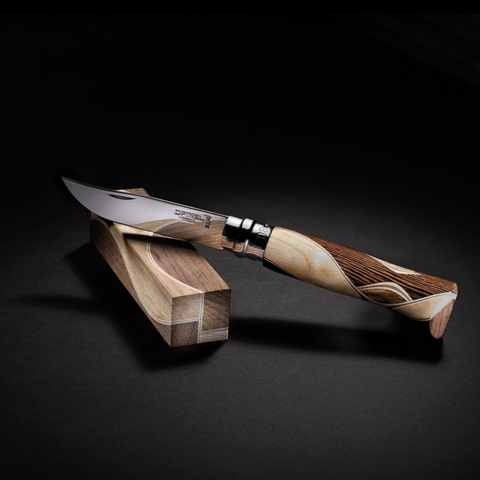 Opinel Chaperon N°08 – Luxus-Taschenmesser mit Intarsien aus edlen Hölzern & Edelstahlklinge
