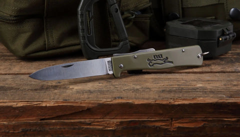 OTTER Mercator K55K Katze Schilfgrün – IWA Knife Award 2023, Black Cat, Solingen Otter