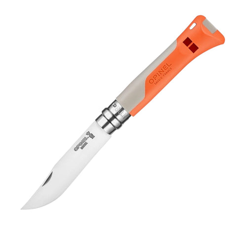 Opinel N°08 Horizon Orange Taschenmesser – Linerlock, 12C27 Stahl, Outdoor-EDC