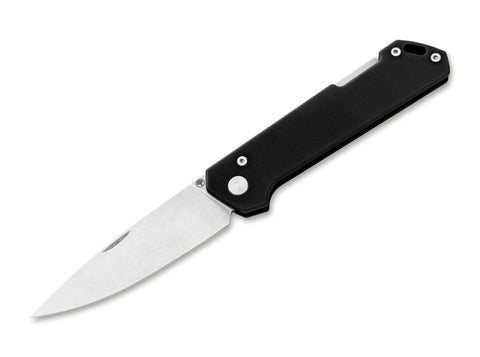 Böker Kihon Bifold G10 Black 110318 – geöffnetes Messer von der Vorderseite