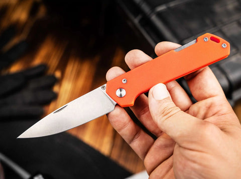 Böker Kihon Bifold G10 Orange – Niolox-Klinge, Design Lucas Burnley