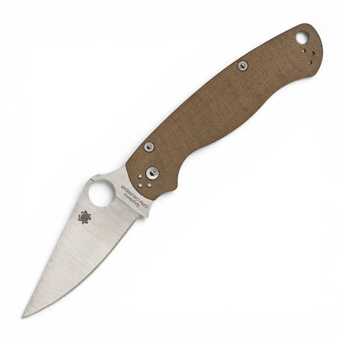 Spyderco Para Military 2 CruCarta – CPM CruWear Micarta (C81MPCW2)