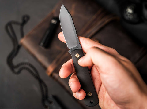 Böker BFF Packlite Allblack Stargaze – Ultraleichtes feststehendes EDC Messer mit MagnaCut-Klinge & Richlite-Griff