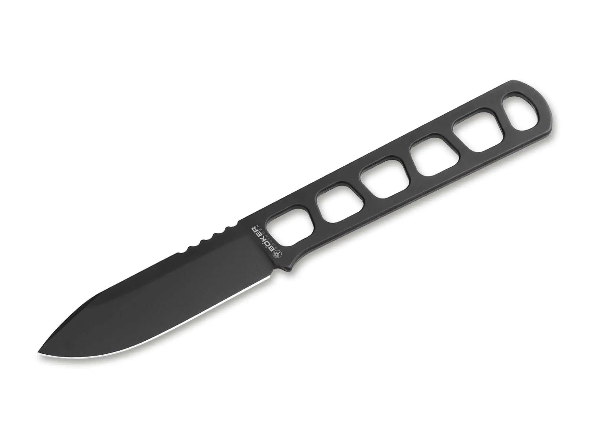 Böker Manufaktur Solingen BFF Packlite Allblack – Ultraleichtes Neck Knife aus MagnaCut mit Kydexscheide Böker Manufaktur Solingen