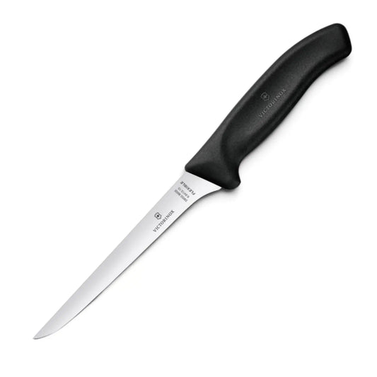 Victorinox Swiss Classic Ausbeinmesser 15 cm gerade flexibel Schwarz