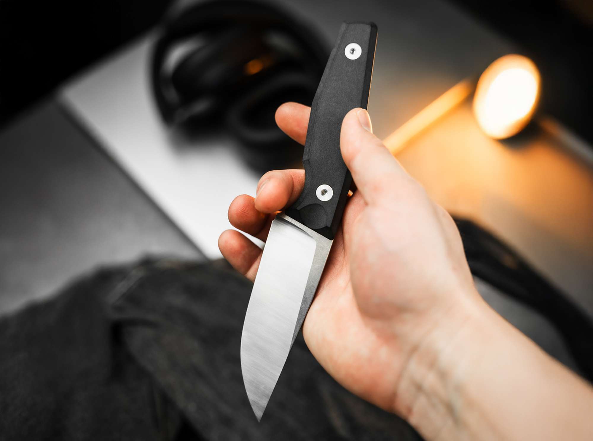 Böker Daily Knives AK4 14C28N – Feststehendes EDC & Outdoor Messer mit Richlite Griff | Made in Solingen
