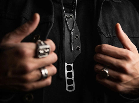 Böker BFF Packlite MagnaCut Stonewash – Feststehendes Neck Knife
