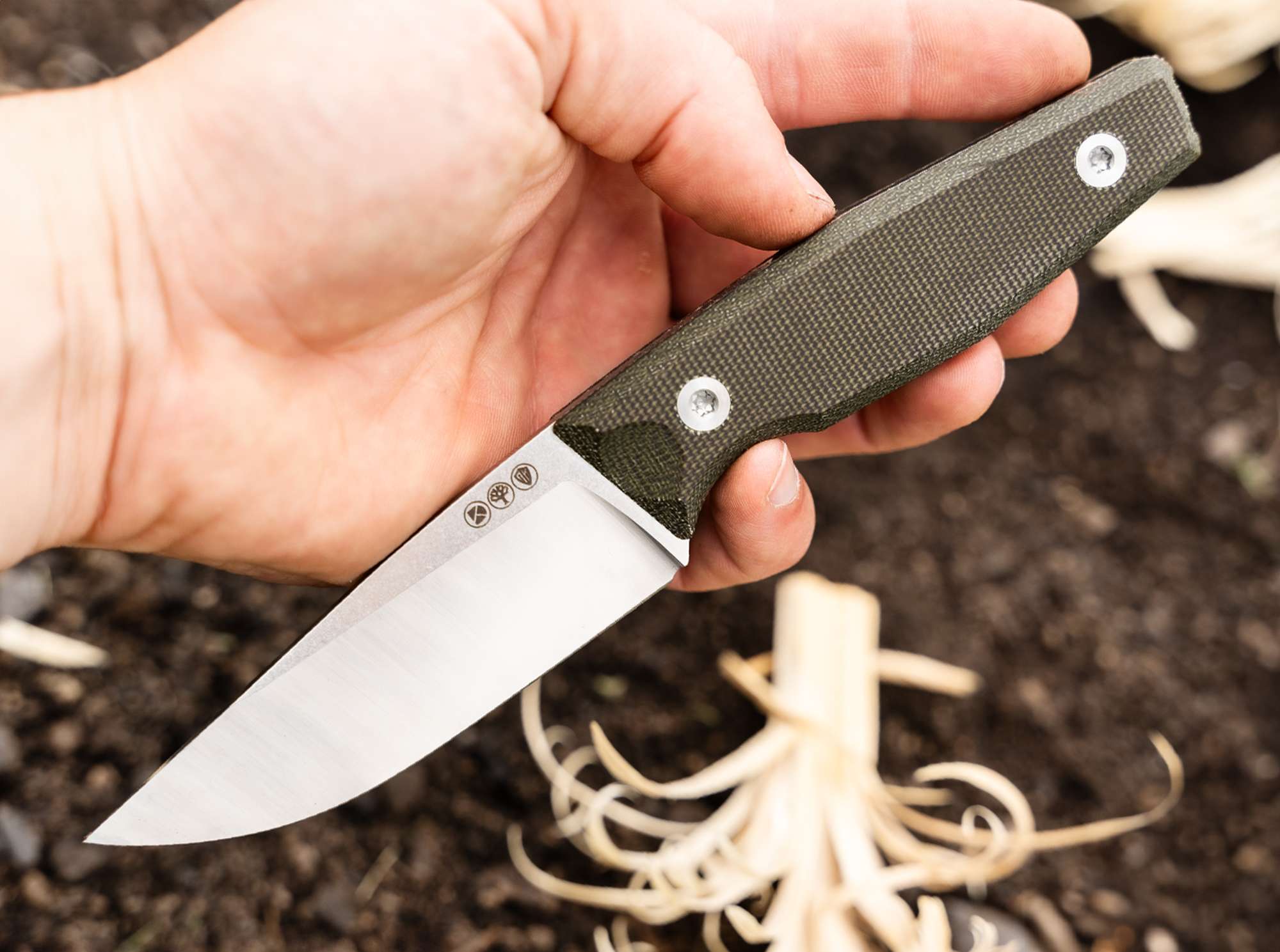 Böker Daily Knives AK4 – Feststehendes Outdoor- & Jagdmesser mit CPM-3V Klinge und Micarta-Griff