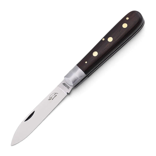 OTTER 3-Nieten Messing – Taschenmesser mit Griffschalen aus Grenadill