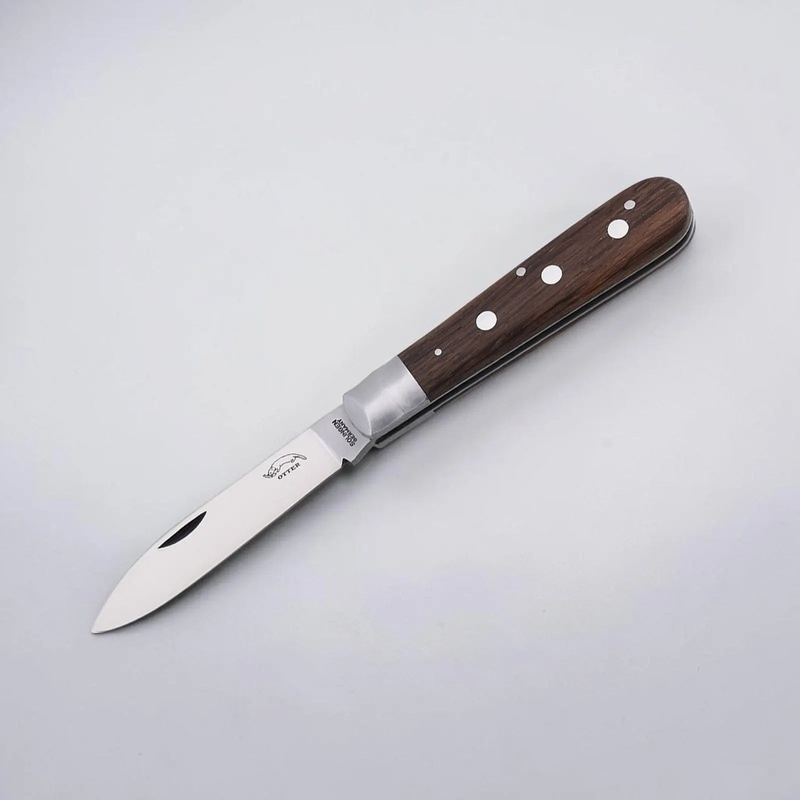 Otter 3-Nieten Edelstahl – Taschenmesser Räuchereiche, C75 Carbon oder rostfrei 1.4034
