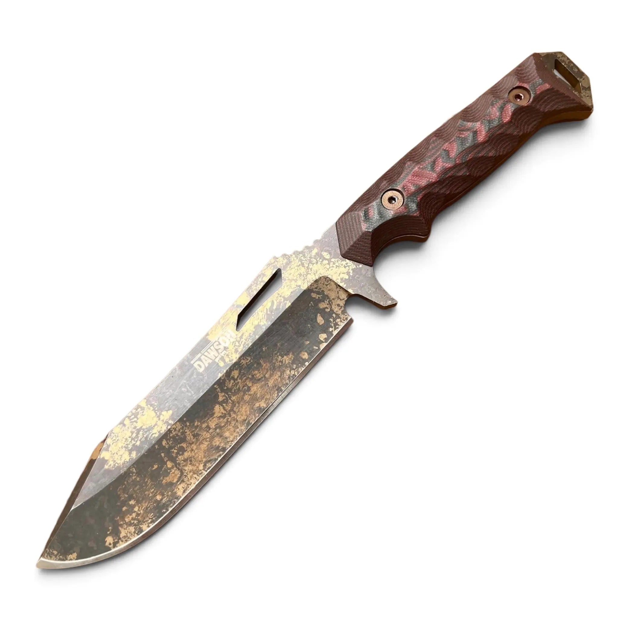 Dawson Knives Shepherd XL 80CrV2 Outdoormesser – Wildfire und Rainstorm